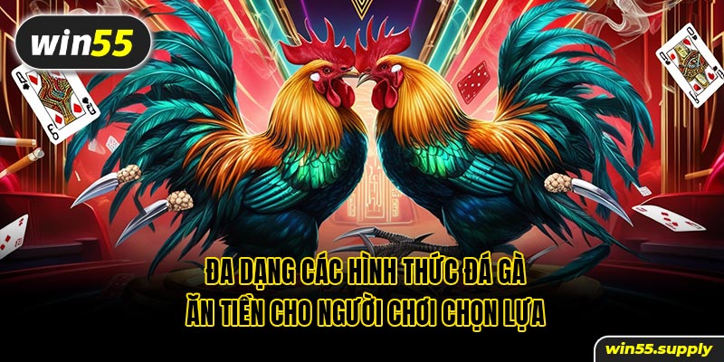 Đa dạng các hình thức đá gà ăn tiền cho người chơi chọn lựa